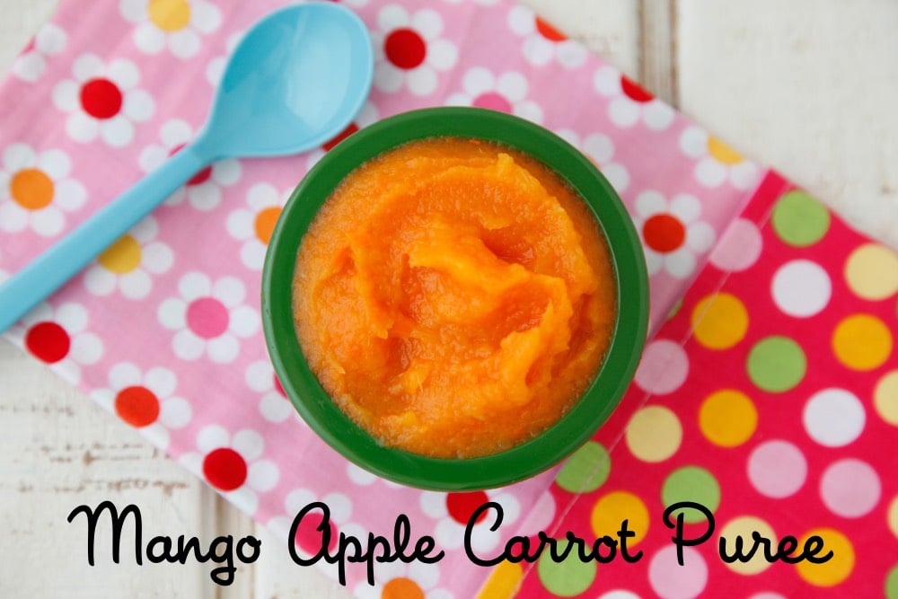 Mango Apple Carrot Puree from Weelicious