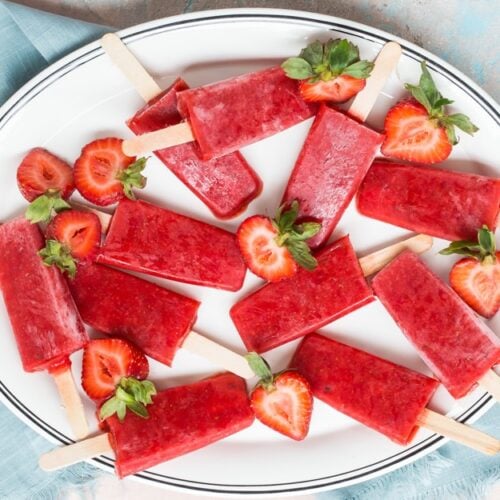 Strawberry Popsicles - Weelicious