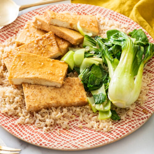 Sesame Ginger Tofu Meal Prep Bowls - She Likes Food