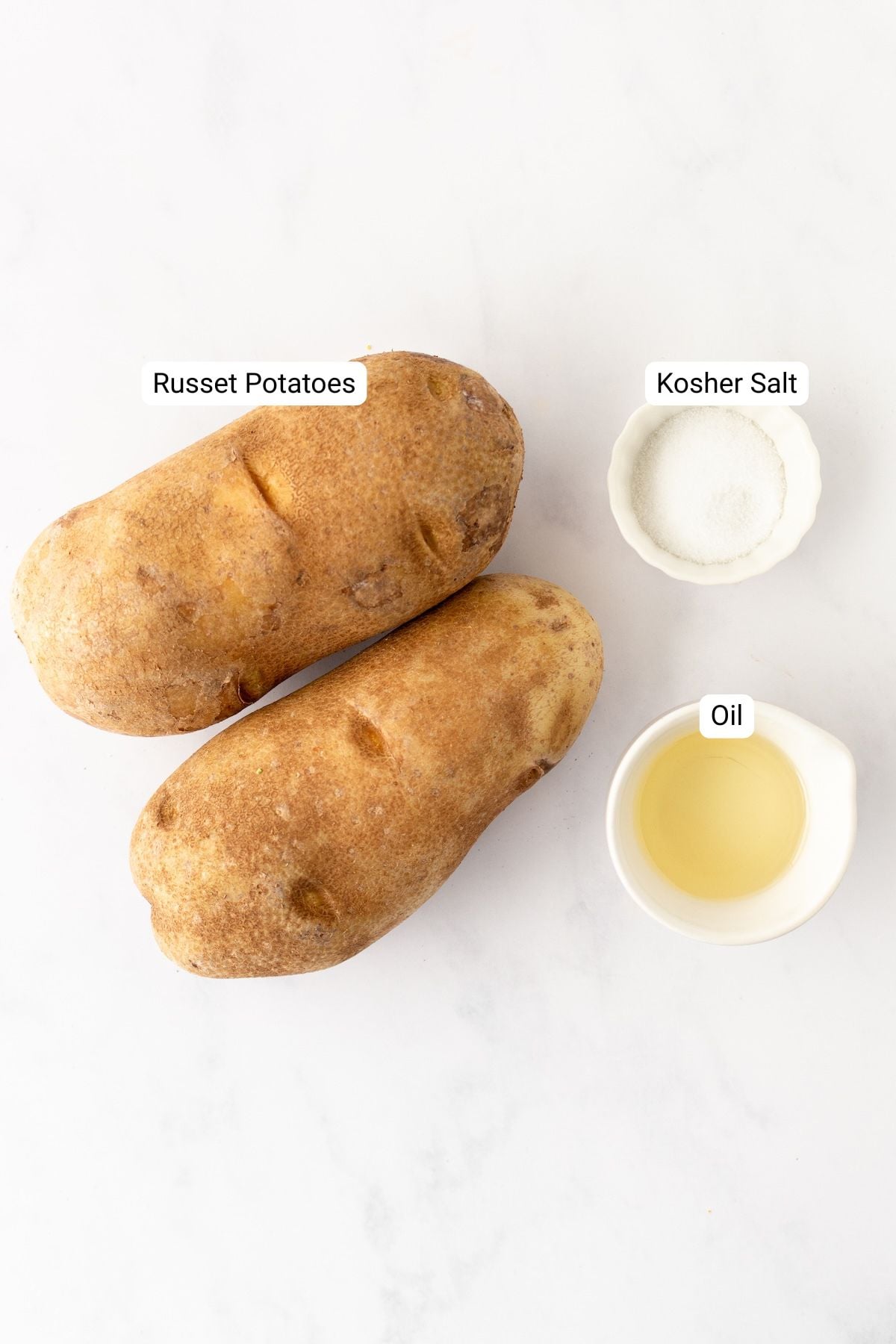 Ingredients for crispy hash browns.