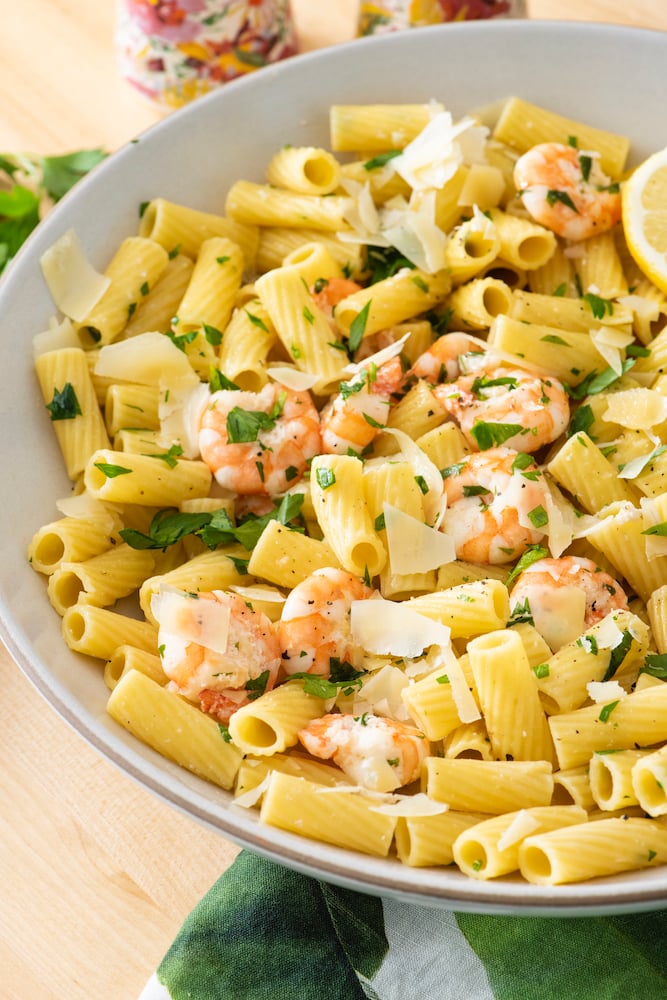 Lemon Shrimp Pasta - Weelicious