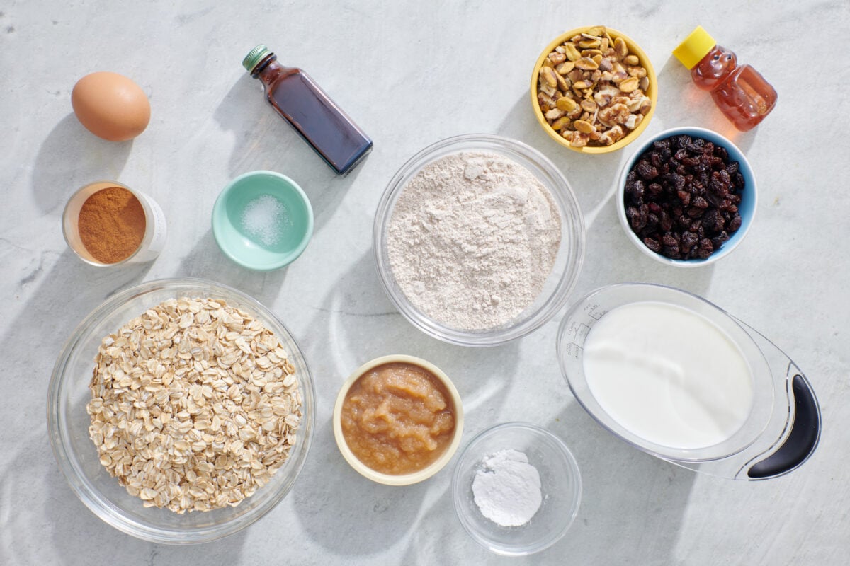Ingredients for Oatmeal-On-The-Go Bars