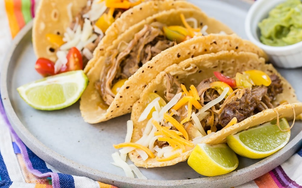 Crock Pot Pulled Pork Tacos from Weelicious.com