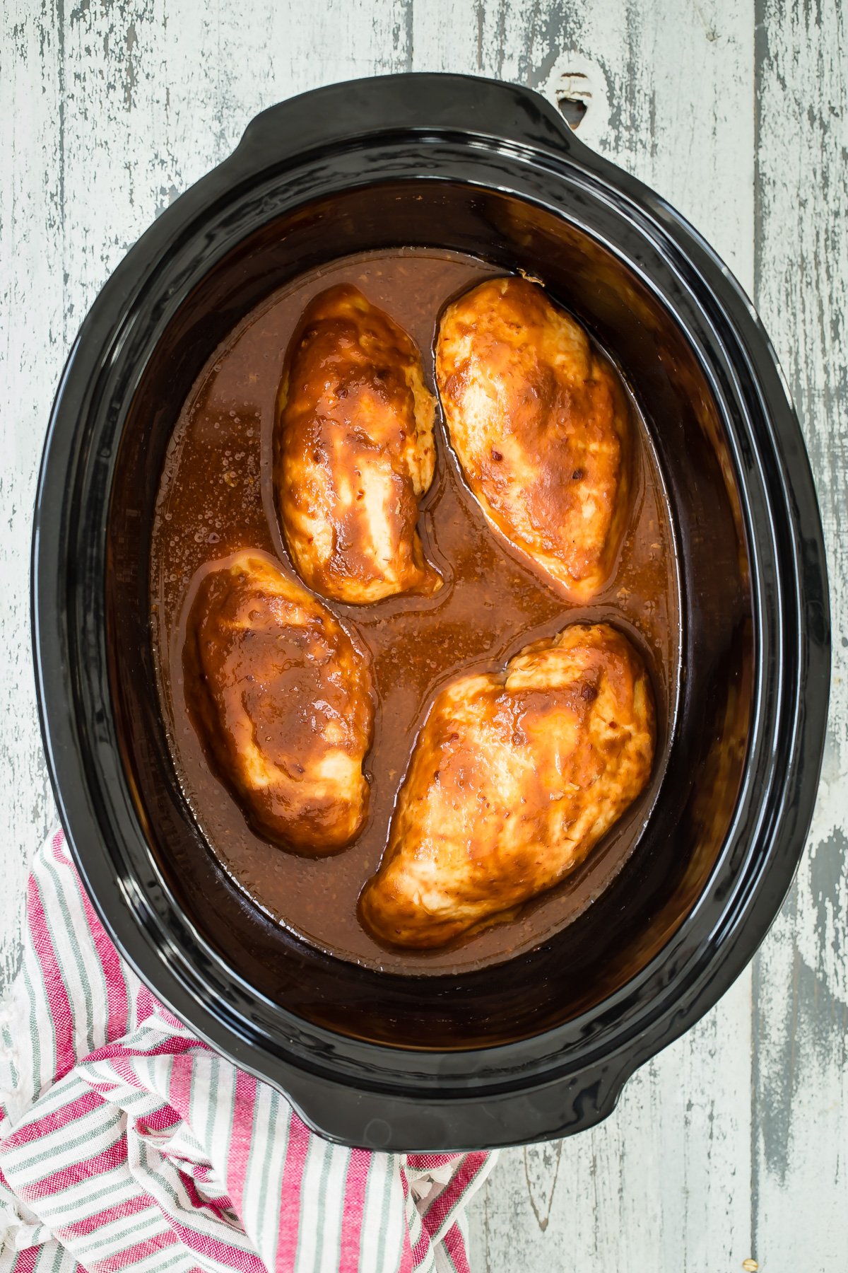 Crock Pot BBQ Chicken recipe from Weelicious.com