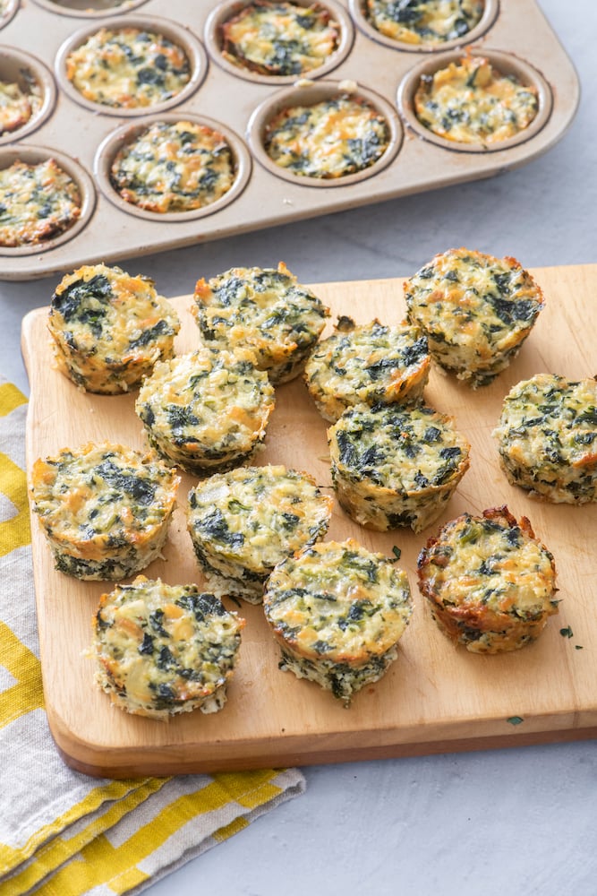 egg bites with ricotta and spinach