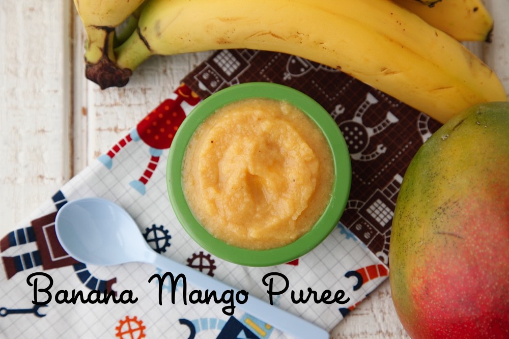 Mango Banana Puree from Weelicious