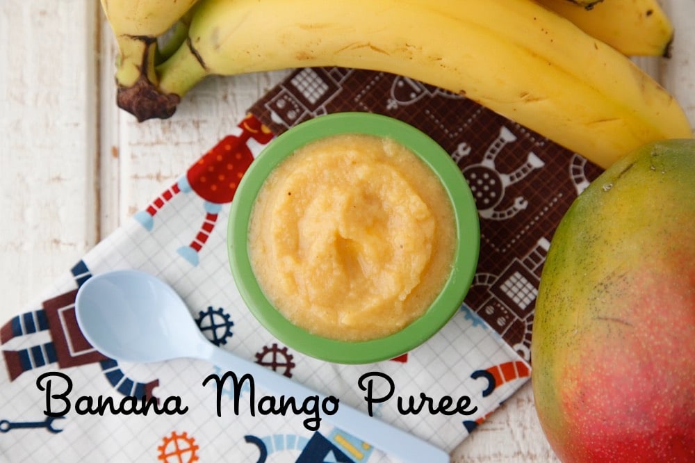 Mango Banana Puree from Weelicious