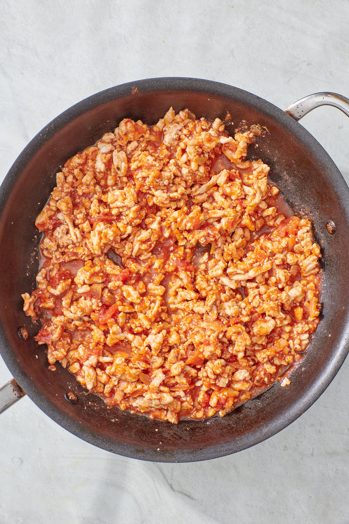 Meat sauce for spaghetti pie.