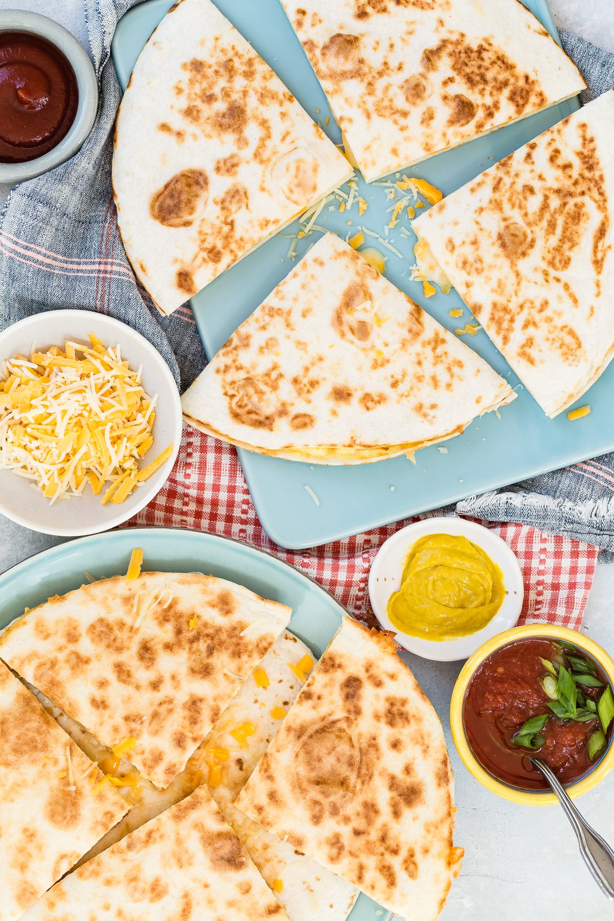 Breakfast Quesadilla on serving plate.