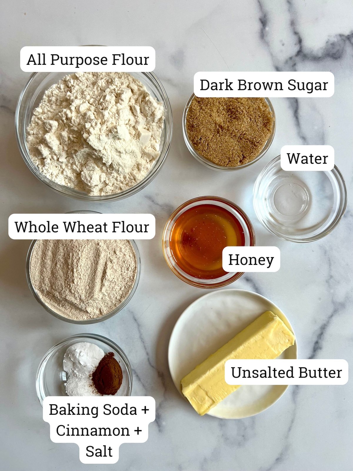 Graham cracker ingredients.