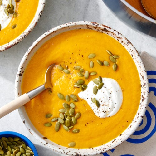 Butternut Squash Carrot Ginger Soup - Wholly Tasteful