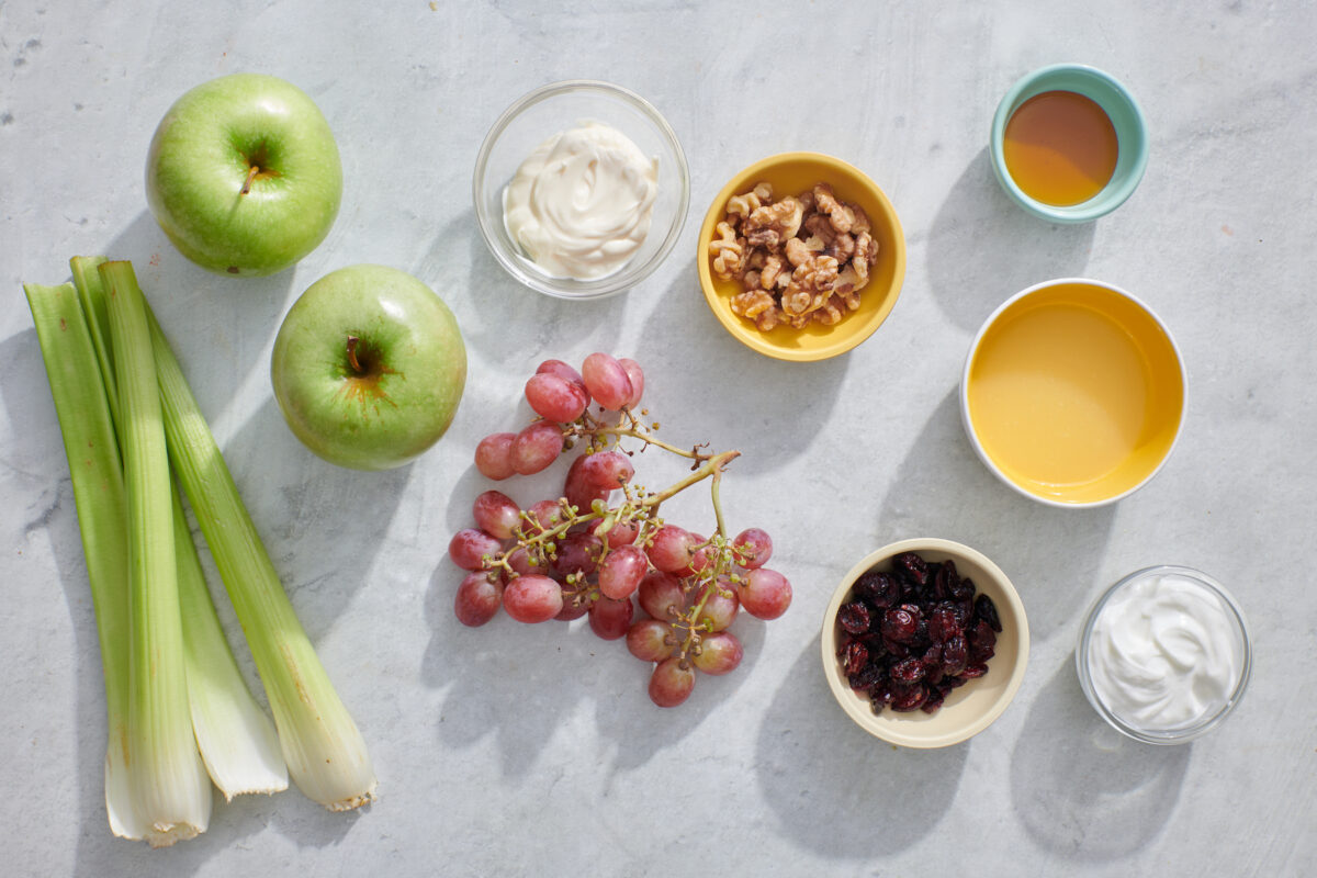 The Ingredients for Waldorf Salad