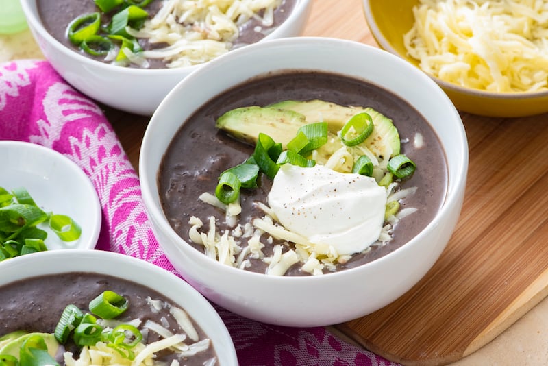 Slow Cooker Black Bean Soup (Instant Pot and Stovetop Friendly)