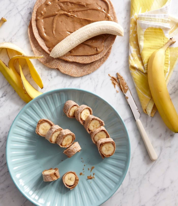 Banana Peanut Butter Roll Ups 