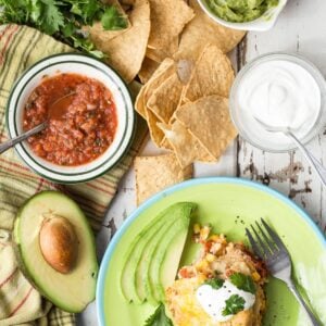 Crock Pot Mexican Tortilla Lasagna from weelicious.com