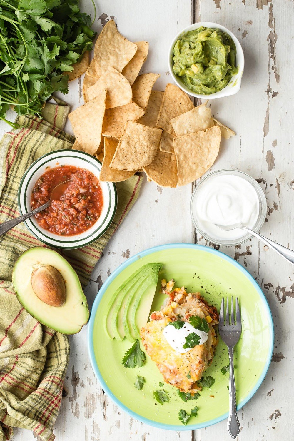 Crock Pot Mexican Tortilla Lasagna from weelicious.com