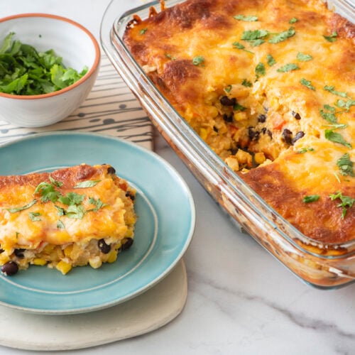 Vegetarian Enchilada Casserole Weelicious