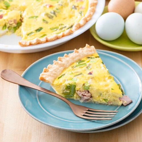Ham and Asparagus Quiche Weelicious