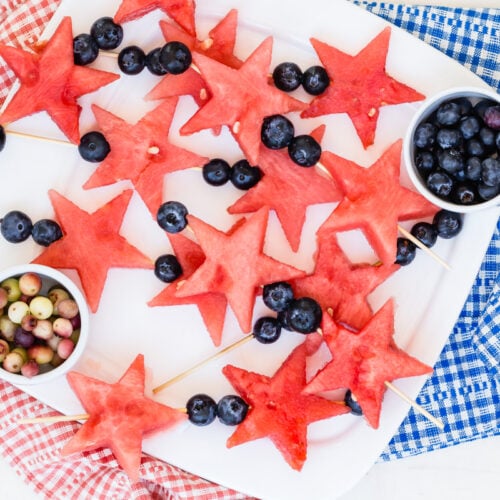 4th of July Fruit Wands - Weelicious