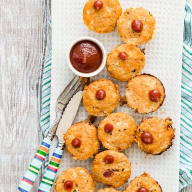 Chicken Parmesan Meatloaf Bites from Weelicious.com