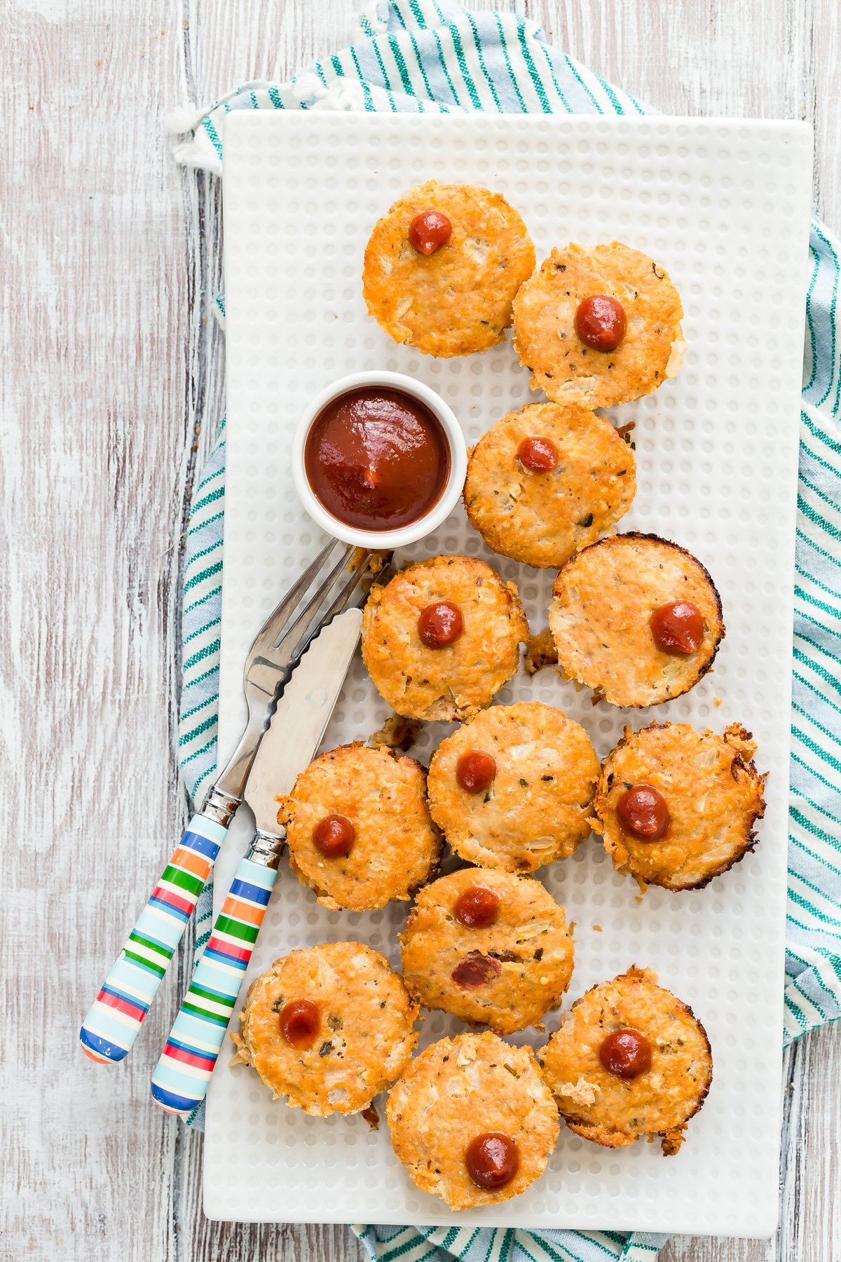 Chicken Rissoles - Yummy baked chicken parmesan bites