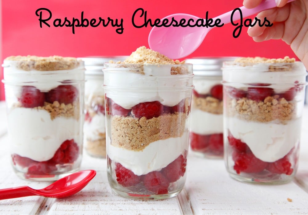 Raspberry Cheesecake Jars