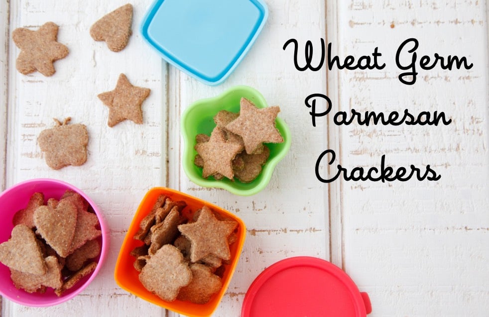 Wheat Germ Parmesan Crackers from Weelicious