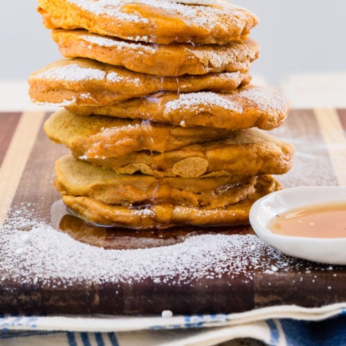 Sweet Potato Pancakes Stack - Weelicious