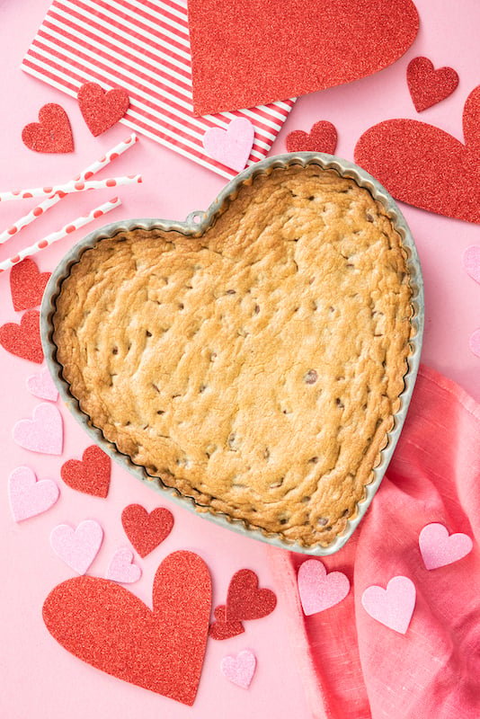 Heart Shaped Chocolate Chip Cookies - Flouring Kitchen