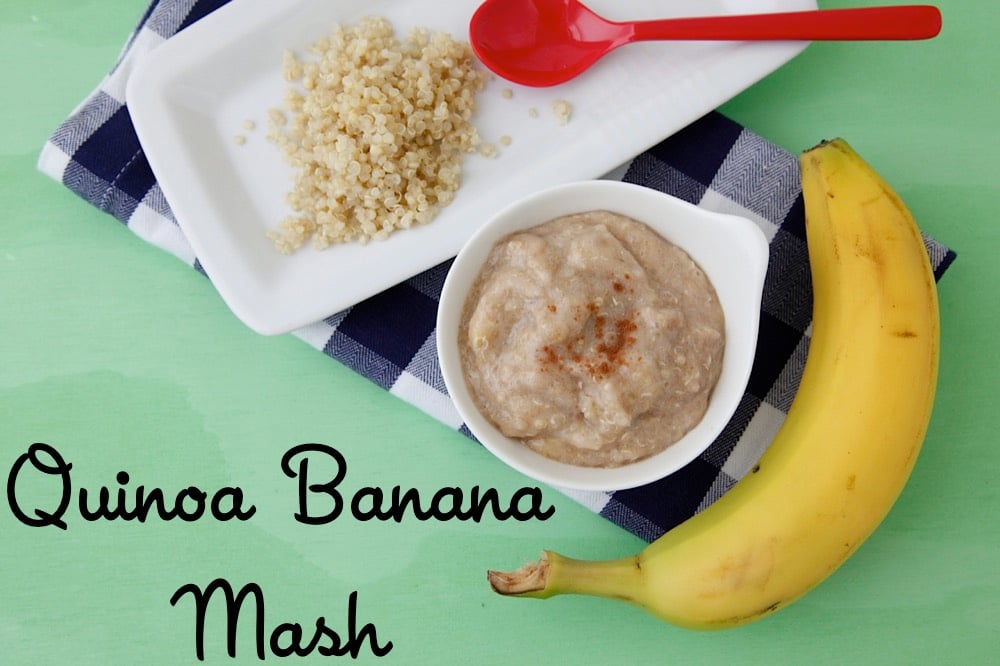 Quinoa Banana Mash Baby Food from Weelicious