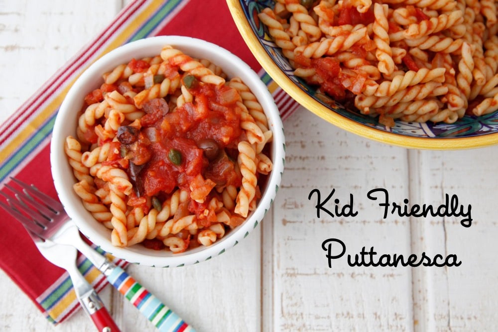 Kid Friendly Puttanesca from Weelicious