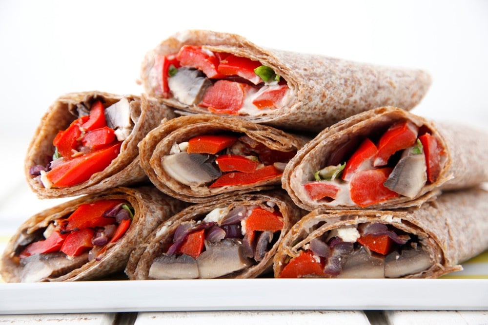 Mediterranean Grilled Veggie Wraps from Weelicious