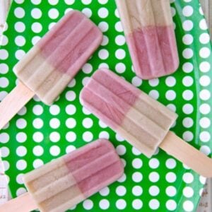 Strawberry Banana Almond Milk Ice Pops from Weelicious