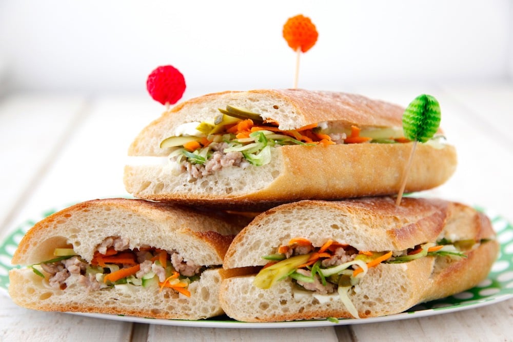 Pork Banh Mi Sammies from Weelicious