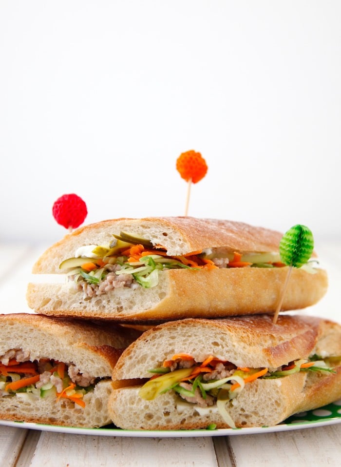 Pork Banh Mi Sammies from Weelicious