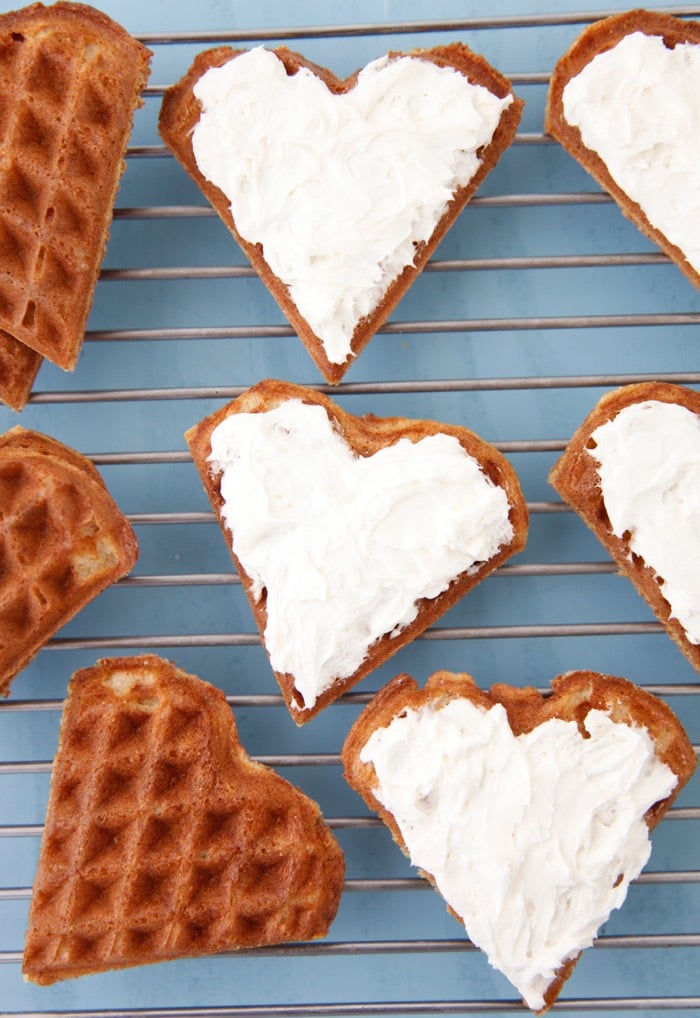 Strawberry Cream Cheese Waffle Sandwiches from Weelicious