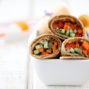 Vegetarian Pesto Wraps from Weelicious