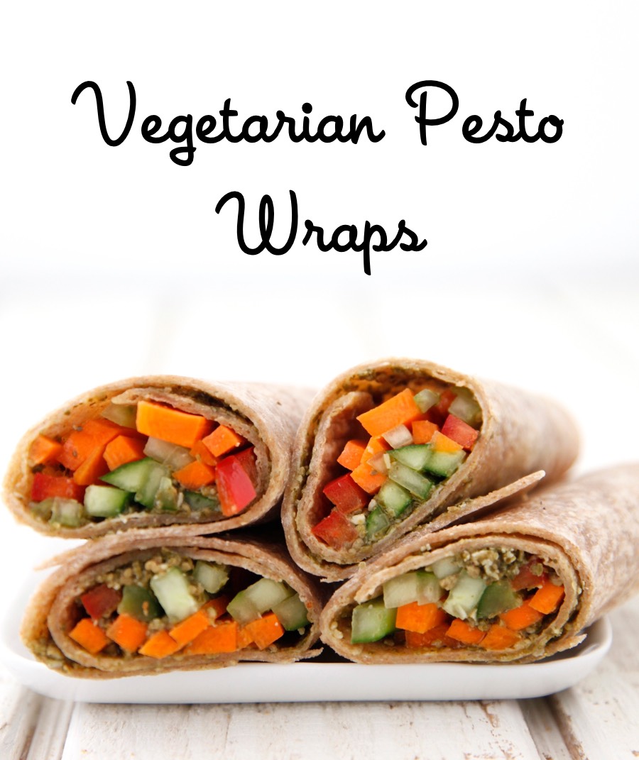 Vegetarian Pesto Wraps from Weelicious