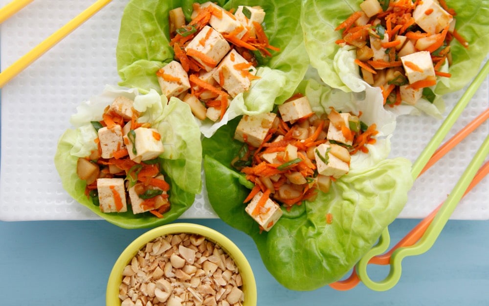 Vegetarian Lettuce Wraps from Weelicious