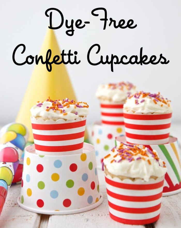 Dye-Free Confetti Cupcakes from Weelicious 