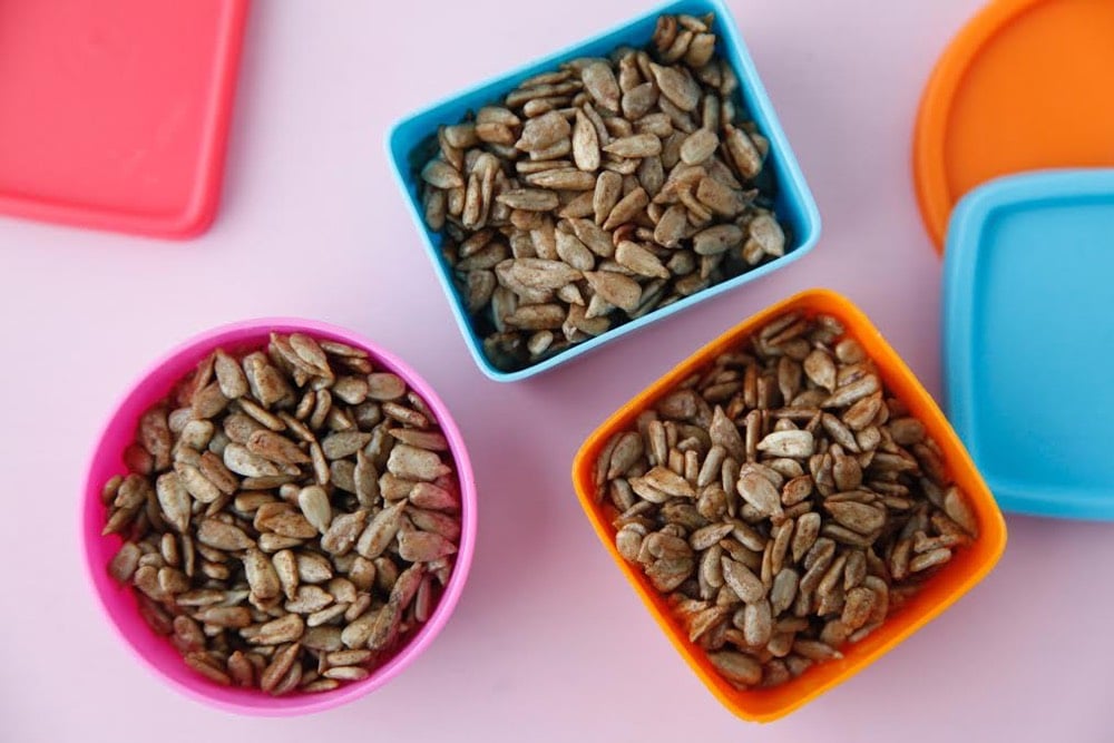 Maple Roast Sunflower Seeds from Weelicious