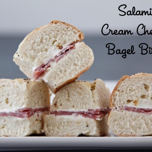 Salami Cream Cheese Bagel Bites Weelicious