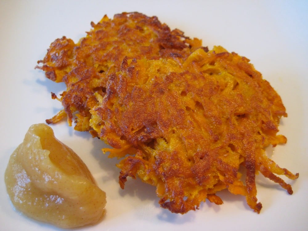 Sweet Potato Latkes from Weelicious