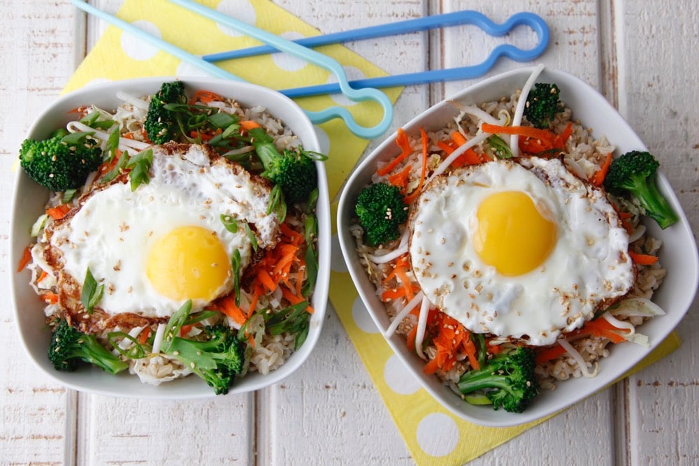 Asian Rice Bowls with Egg from weelicious.com