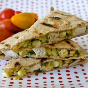 Grilled Chicken and Corn Quesadilla