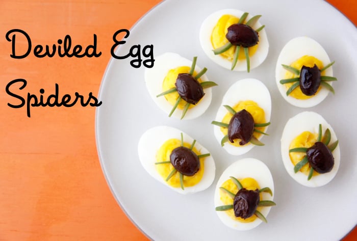 Deviled Egg Spiders from weelicious.com