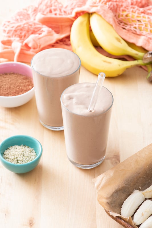 Healthy Banana Almond Smoothie with Flax Seeds - Cookie and Kate