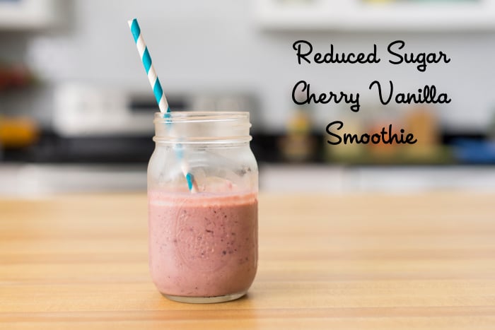 Reduced Sugar Cherry Vanilla Smoothie from weelicious.com