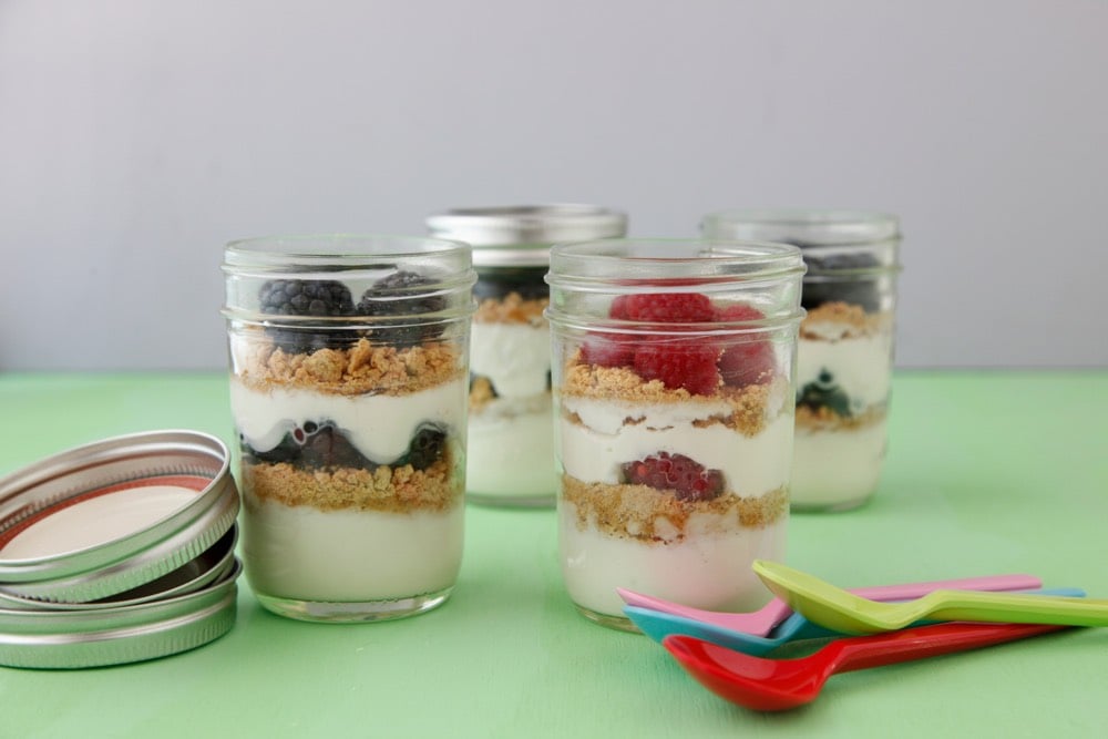 Yogurt Parfaits in a Mason Jar Are Perfect for Breakfasts on the Go