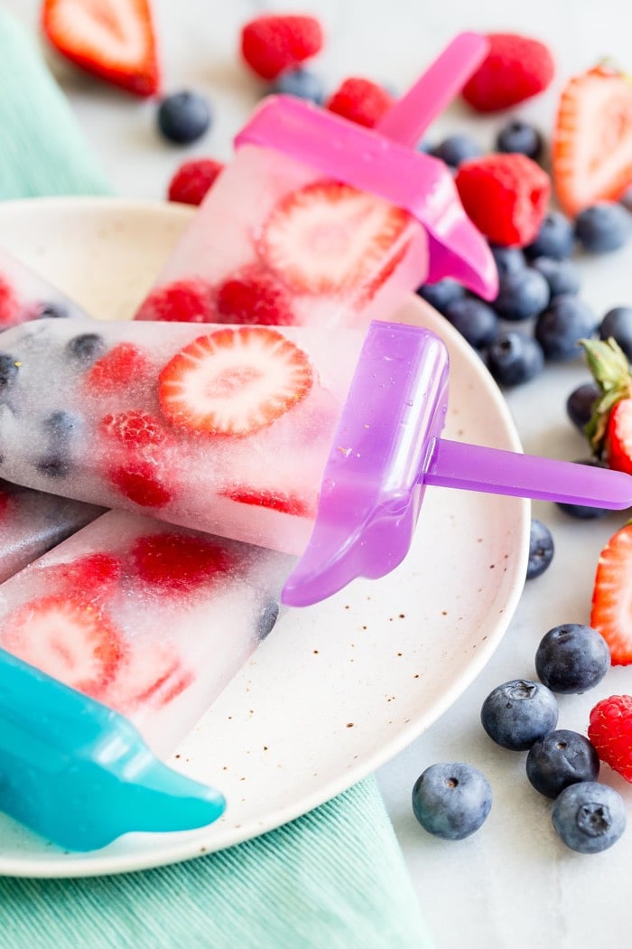 Coconut Fruit Popsicles from weelicious.com